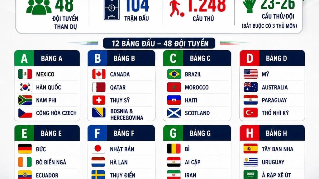 Danh sách cầu thủ 48 ĐTQG dự World Cup 2026: Chờ Messi quyết định & Phân tích chuyên sâu | Thể thao OK9 7 Danh sách cầu thủ 48 ĐTQG dự World Cup 2026: Chờ Messi quyết định & Phân tích chuyên sâu | Thể thao OK9